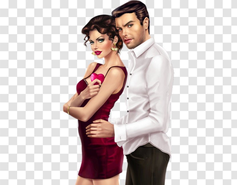 Falling In Love Couple - Model Transparent PNG