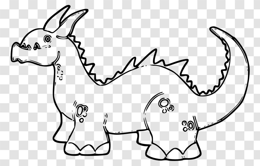 Coloring Book Black And White Drawing Clip Art - Monochrome Photography - Dragon Transparent PNG
