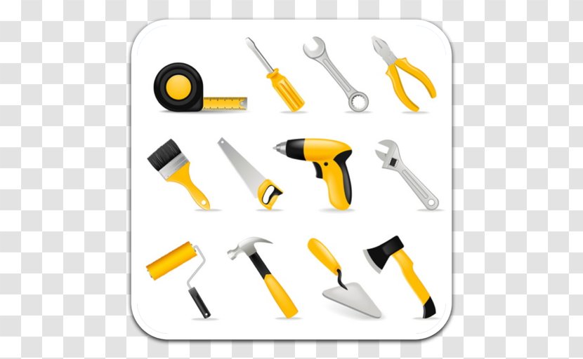 Vector Graphics Illustration Tool Image - Yellow - Construction Tools Transparent PNG