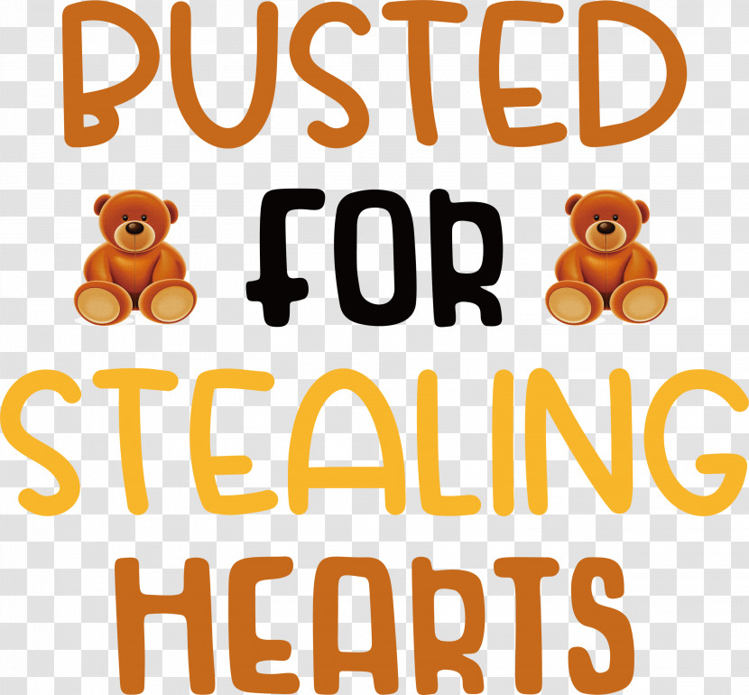 Valentines Day Quote Busted For Stealing Hearts Transparent PNG