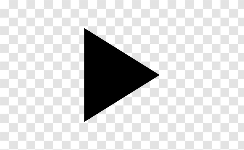 Button - Black And White - Triangle Transparent PNG