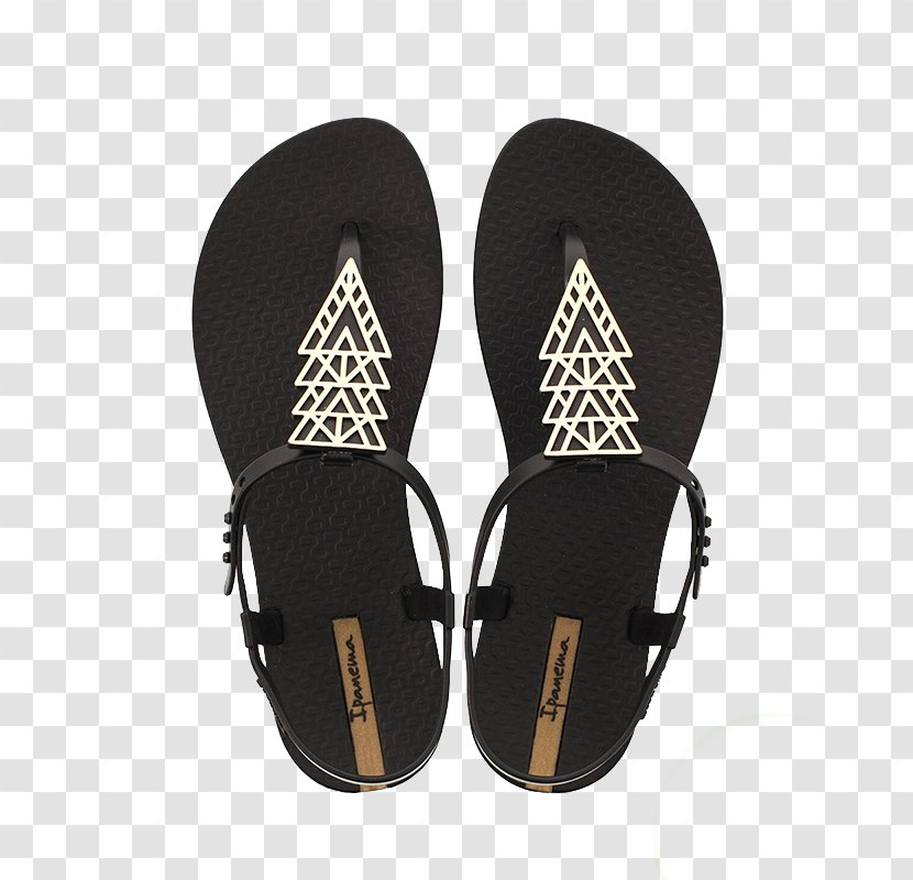 Slipper Sandal Flip-flops High-heeled Footwear - Havaianas - Black Sandals Transparent PNG