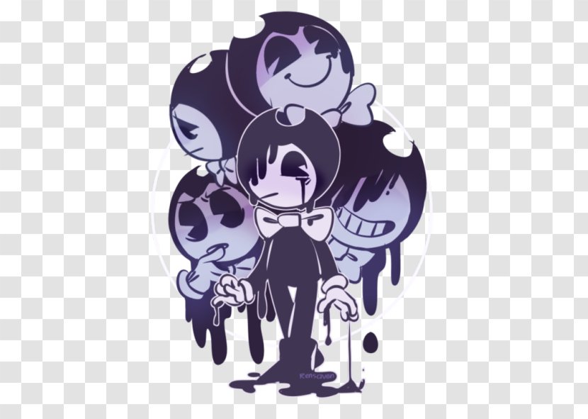 Bendy And The Ink Machine Drawing Cuphead TheMeatly Games Video Game - Fan Art - Ship Transparent PNG