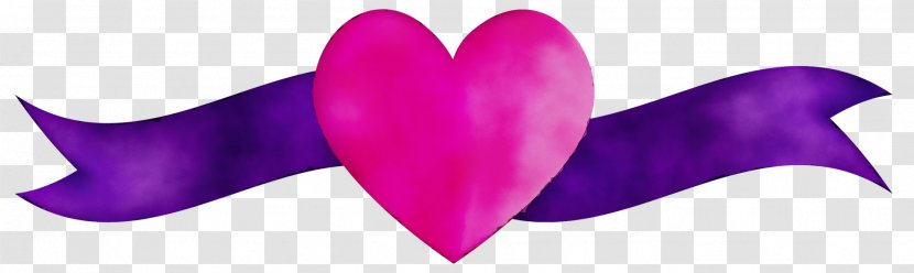 Heart Purple Violet Pink Magenta - Watercolor - Petal Love Transparent PNG