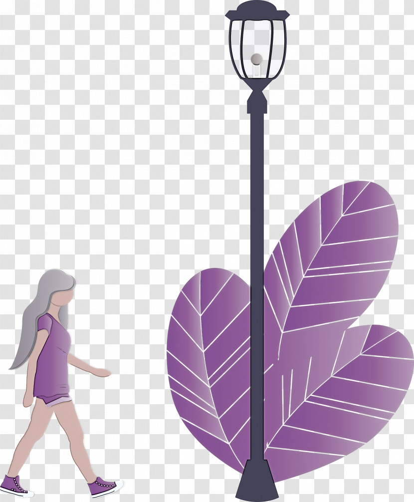 Street Light Girl Transparent PNG