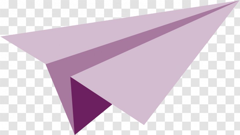 Paper Plane Airplane Glider - Purple Transparent PNG