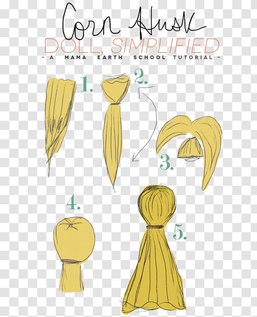Corn Husk Doll Candy - Yellow Transparent PNG