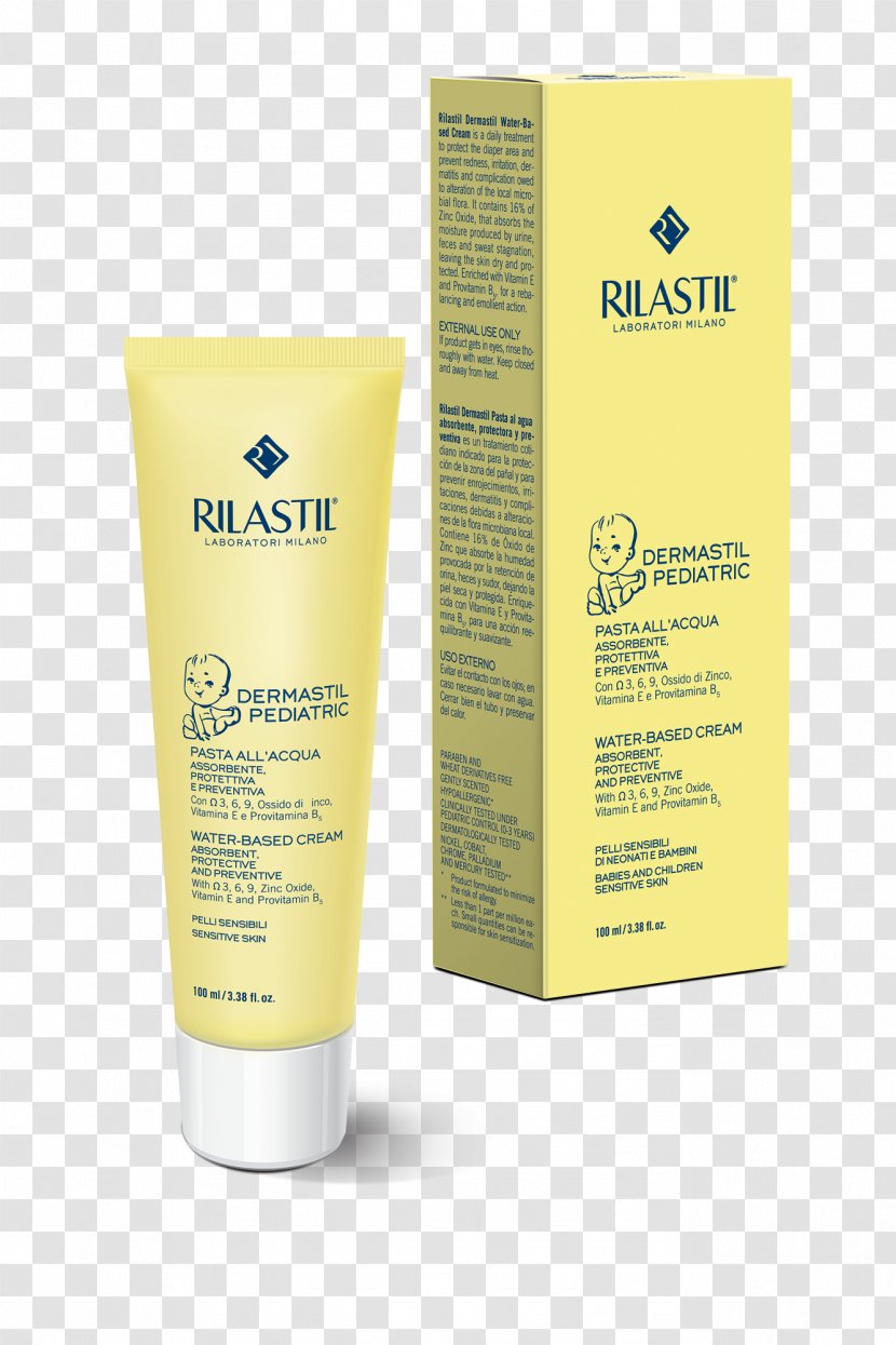 Pediatrics Sunscreen Rilastil Dermastil Pediatric Pasta With Water 100ml Skin Krema - Contatto Elettrico Diretto - Spagetti Transparent PNG
