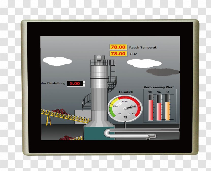 SCADA Computer Automation Panel PC Industrial - Touchscreen Transparent PNG