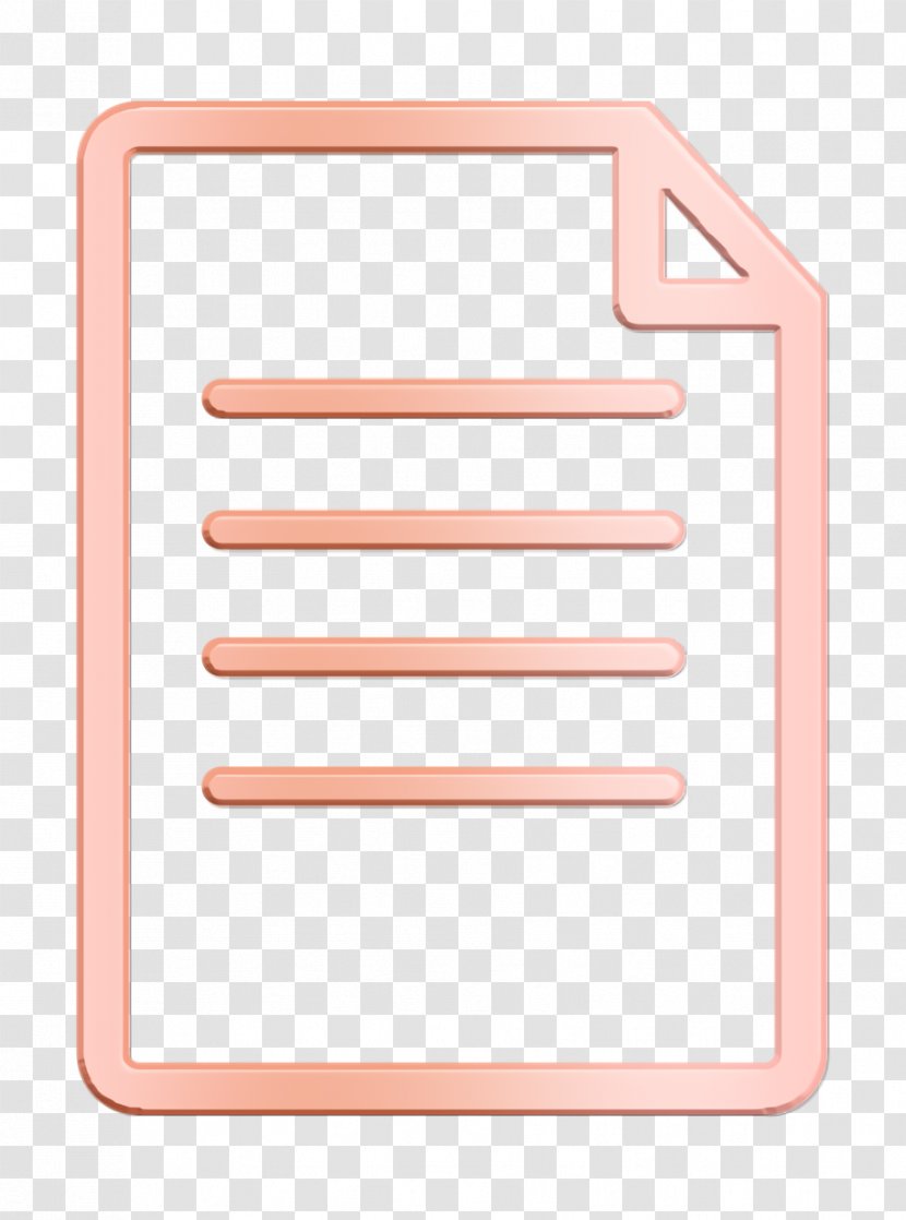 Basic Application Icon Paper Text Document - Pink - Rectangle Transparent PNG