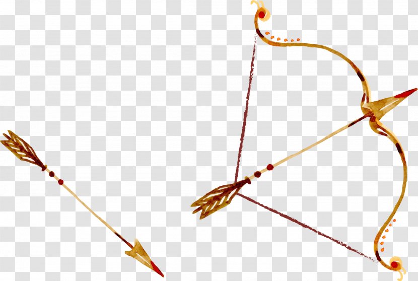 Archery Bow And Arrow - Point - Vector Painted Transparent PNG