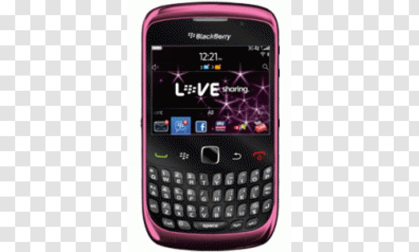 BlackBerry Q5 Curve 9330 Smartphone 3G - Feature Phone - Pink Transparent PNG
