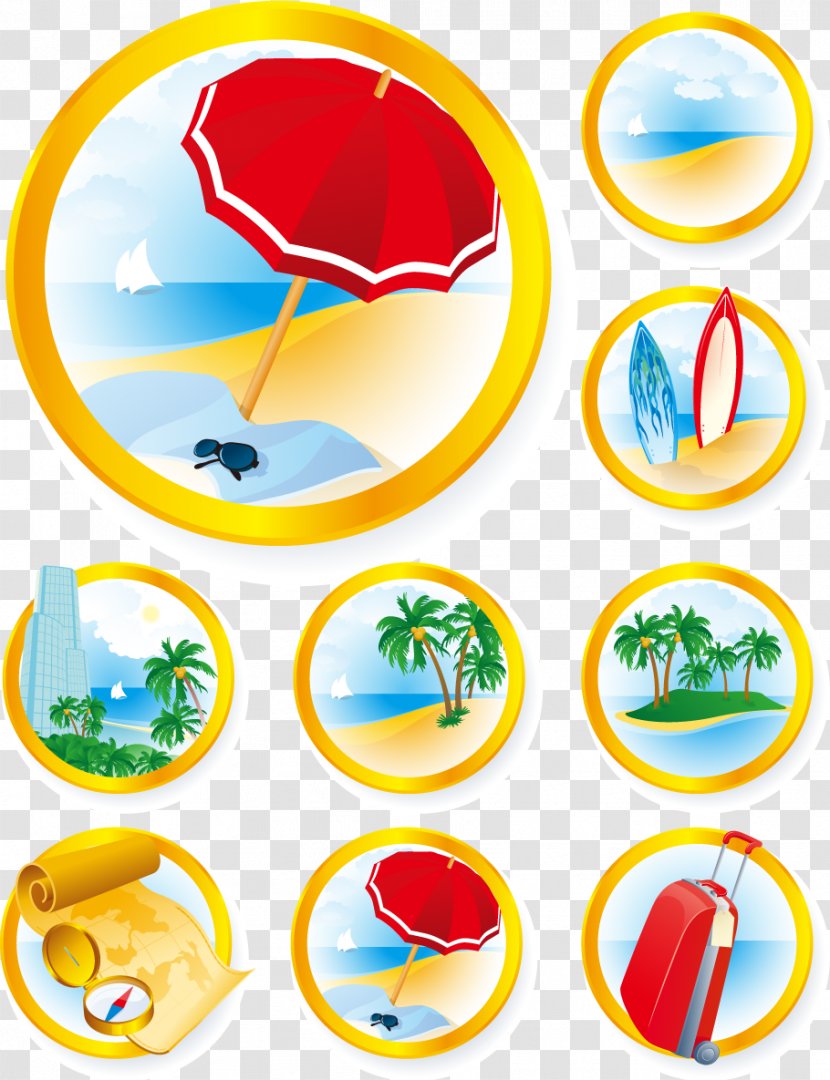 Seaside Resort Label Vector - Beach Transparent PNG