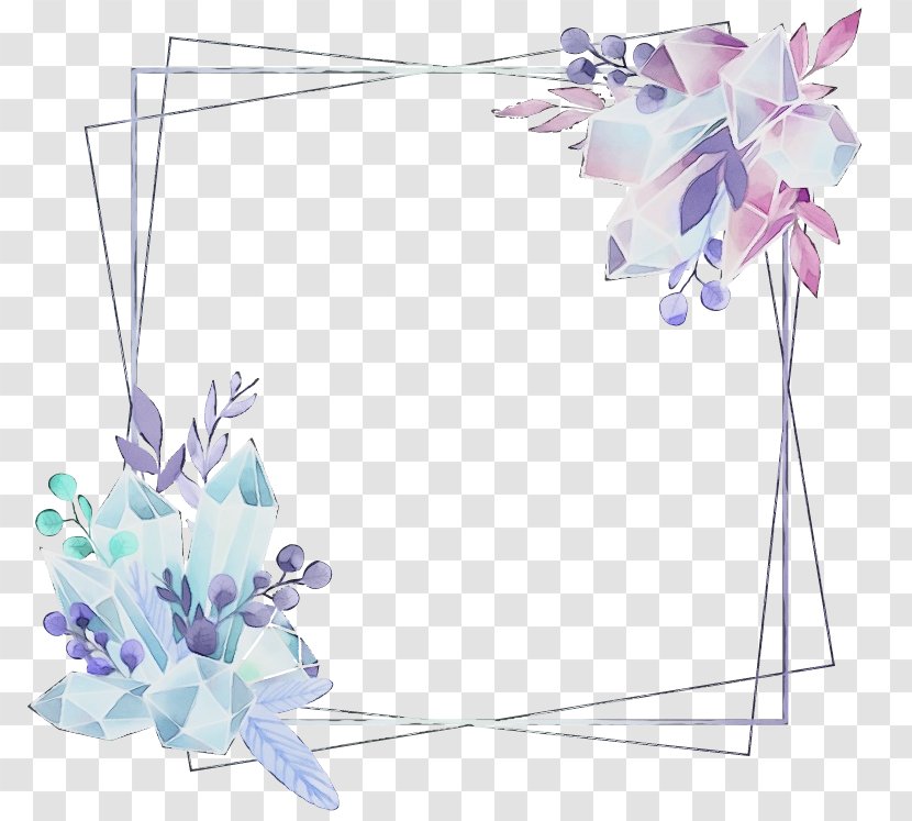 Watercolor Floral Frame - Paint - Dendrobium Plant Transparent PNG