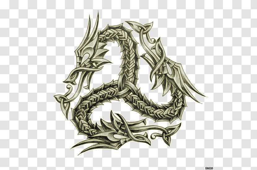 Dragon Celts Celtic Art Triskelion Tattoo Transparent PNG