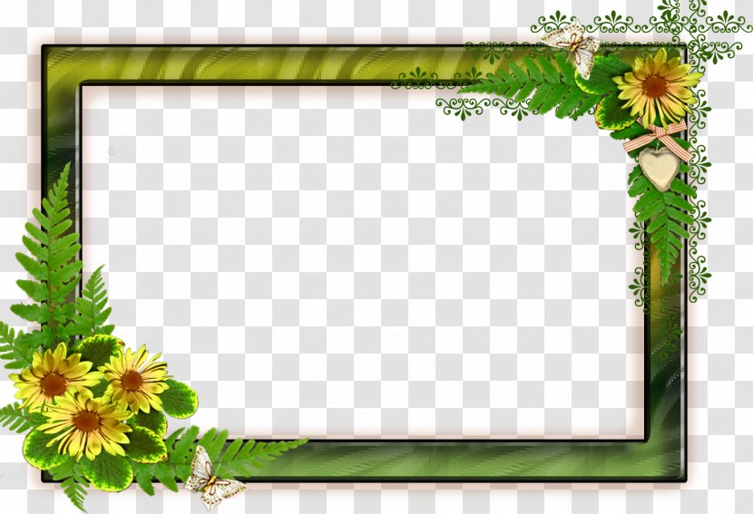 Picture Frames Desktop Wallpaper Flower Clip Art - Flowers Frame Transparent PNG