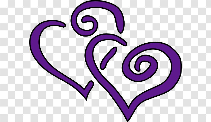 Heart Free Content Valentines Day Clip Art - PURPLE HEART Transparent PNG