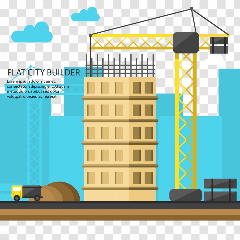 Drawing Architectural Engineering Building - Materials - Construction Crane Site For Free Download Transparent PNG
