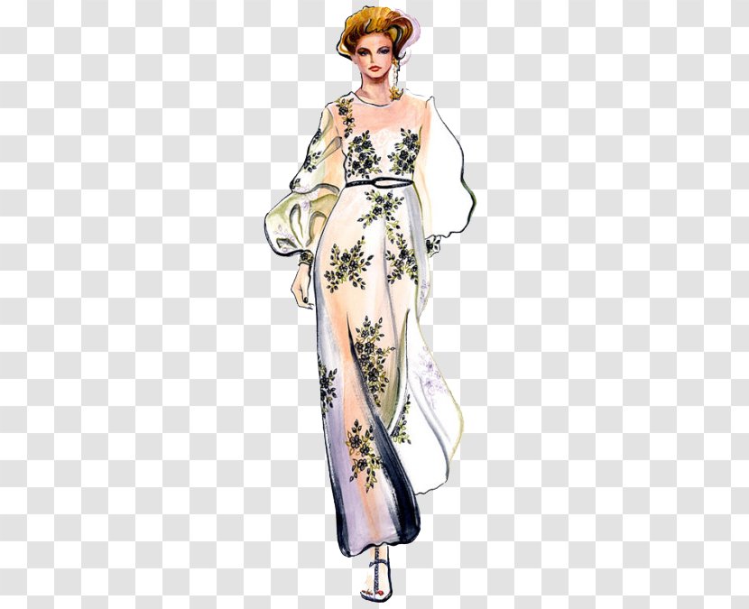 Model Runway - Heart - Painted White Dress Woman Transparent PNG