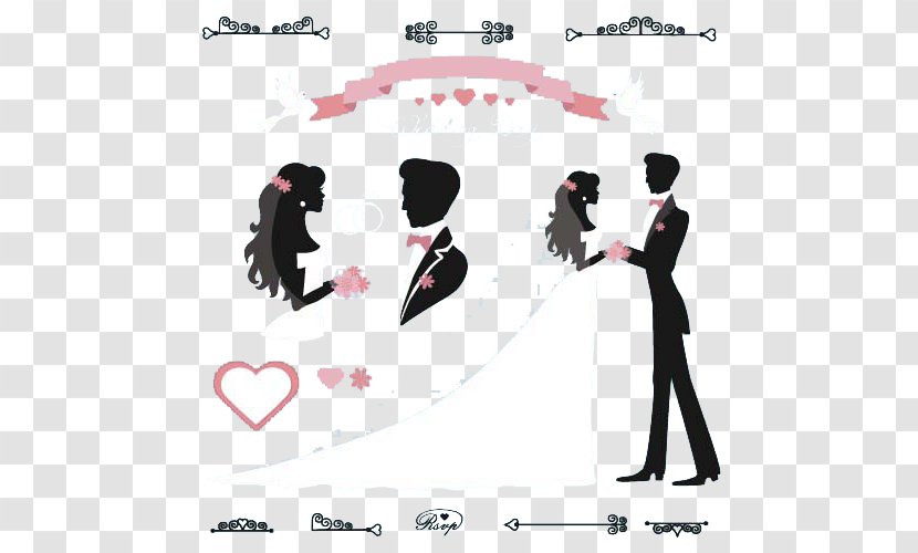 Wedding Invitation Bridegroom Illustration - Text - Couple Transparent PNG