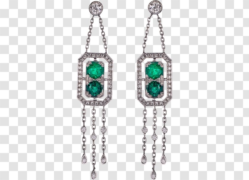Emerald Earring Jewellery Diamond Gold Transparent PNG