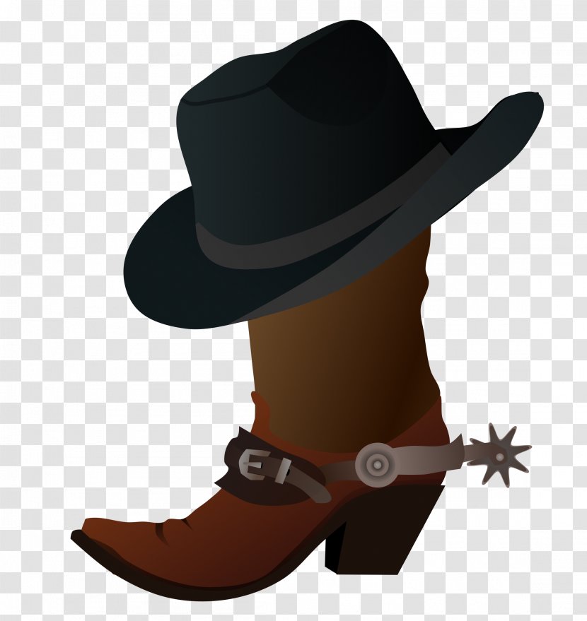 T-shirt Cowboy Boot Hat Clip Art - Headgear - Boots Transparent PNG