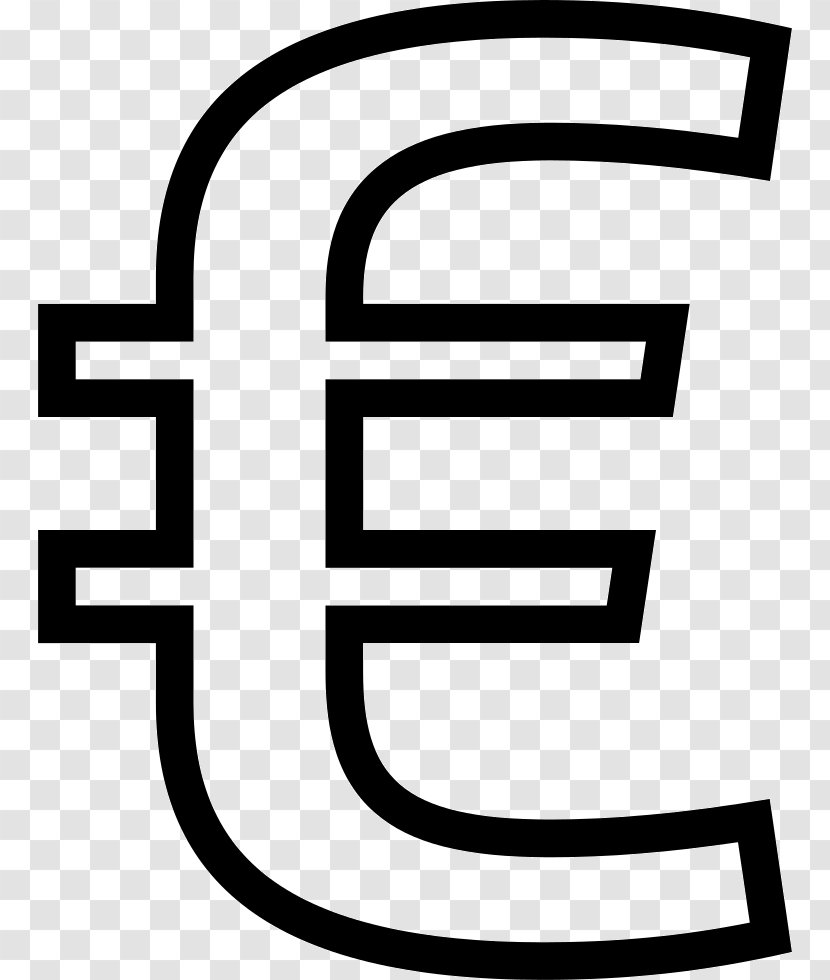 Clip Art Logo Brand Line Angle - Symbol - Euro Outline Transparent PNG