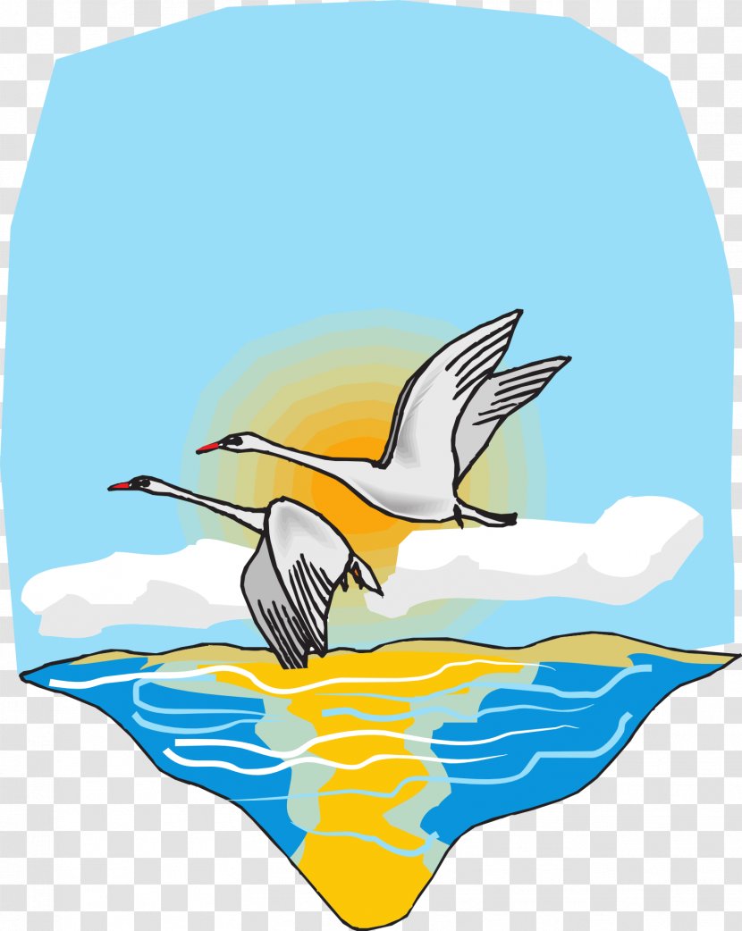 Goose Bird Flight Clip Art - Fauna Transparent PNG