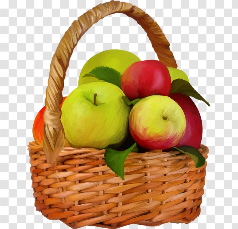 The Basket Of Apples Fruit - Vegetable - A Transparent PNG