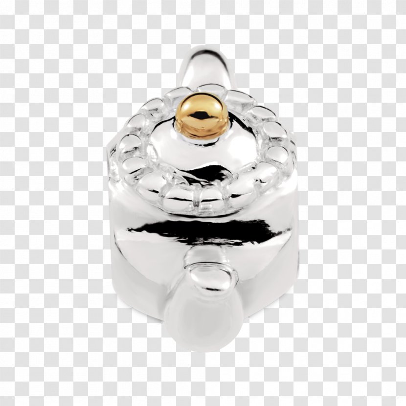 Silver Body Jewellery - Yellow Teapot Transparent PNG