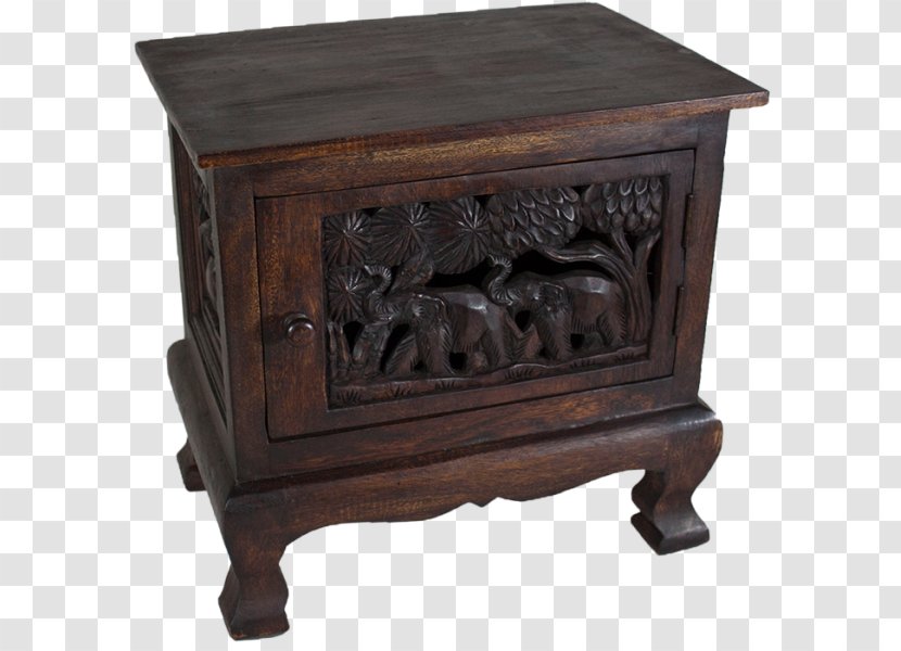 Bedside Tables Antique Carving - End Table Transparent PNG