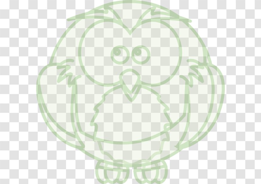 Drawing Line Art Coloring Book Clip - Tree - Green Owl Transparent PNG