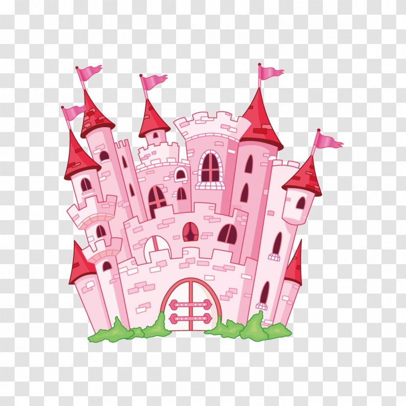 Disney Princess Castle Royalty-free Clip Art - Pink - Vector Creative Transparent PNG
