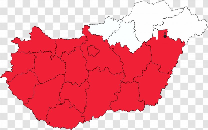 Hungary Vector Map World - Red - Hebei Province Transparent PNG