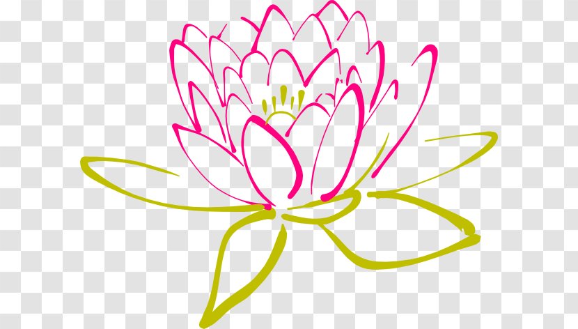 Nelumbo Nucifera Egyptian Lotus Flower Clip Art - Pink - Abstract Cliparts Transparent PNG