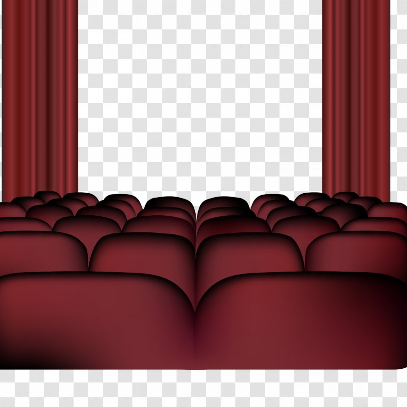 Theatre Cinema Seat - Furniture - Luxury Theater Vector Material Transparent PNG
