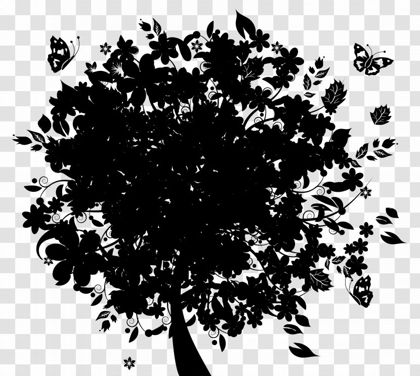 Twig Tree Vector Graphics Illustration Design - Black Transparent PNG