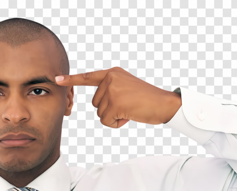 Head Forehead Chin Nose Gesture - Thumb Finger Transparent PNG