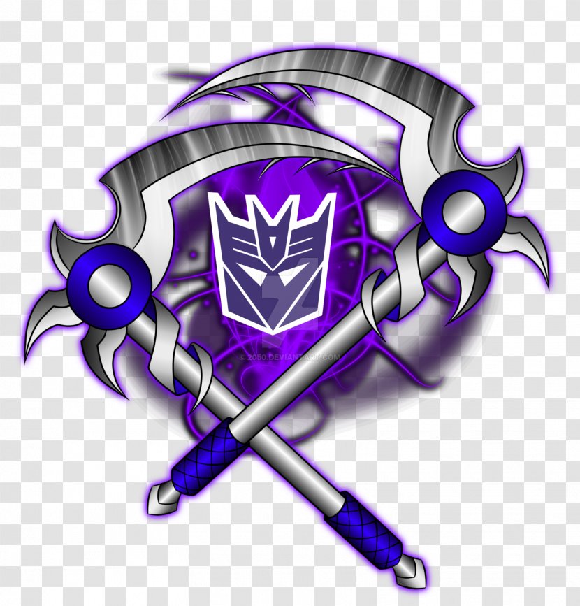 Decepticon Character Font - Purple - Scythe Drawing Transparent PNG
