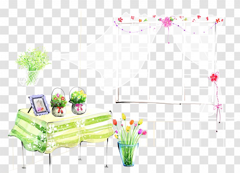 Animation Paint Drawing Wallpaper - Banner - Fresh Green Background Material Transparent PNG