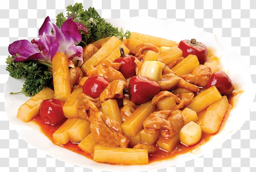Kung Pao Chicken Chinese Cuisine Sweet And Sour Food Vegetarian - Kohlrabi Blue Burn Broth Transparent PNG