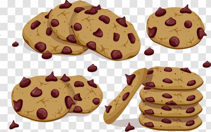 Chocolate Chip Cookie - Snack - Vector Cookies Transparent PNG