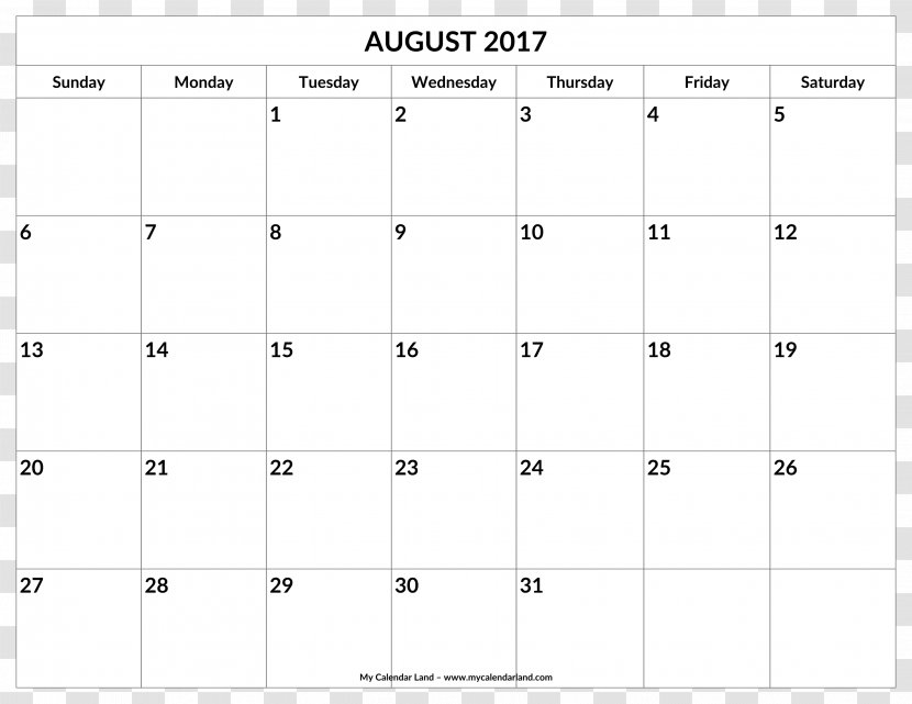 0 Calendar August 1 Month - June Transparent PNG