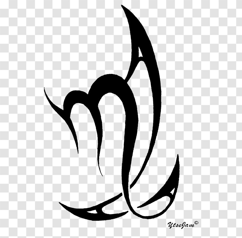 Virgo Tattoo Zodiac Symbol Astrology - Calligraphy Transparent PNG
