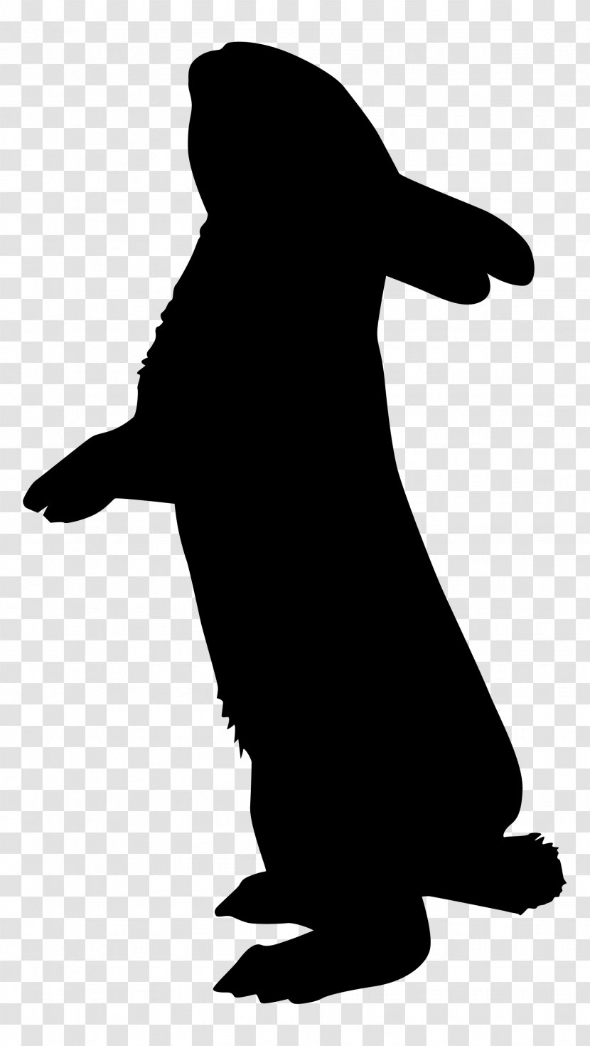 Silhouette Rabbit Photography Clip Art - Black And White - Silhouettes Transparent PNG