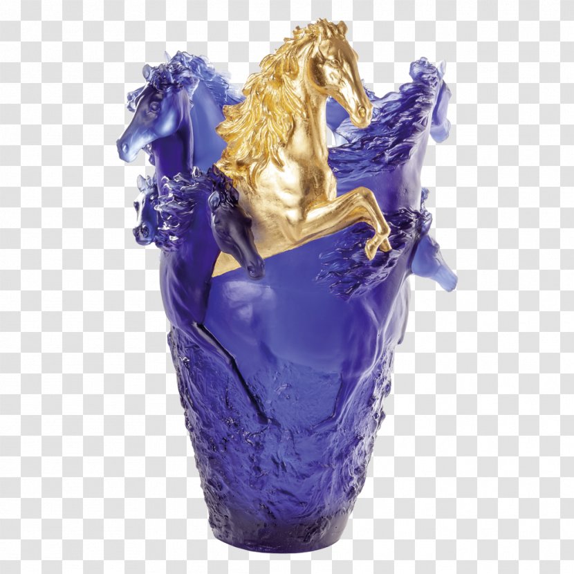 Vase Horse Harrods Daum Glass - Electric Blue Transparent PNG