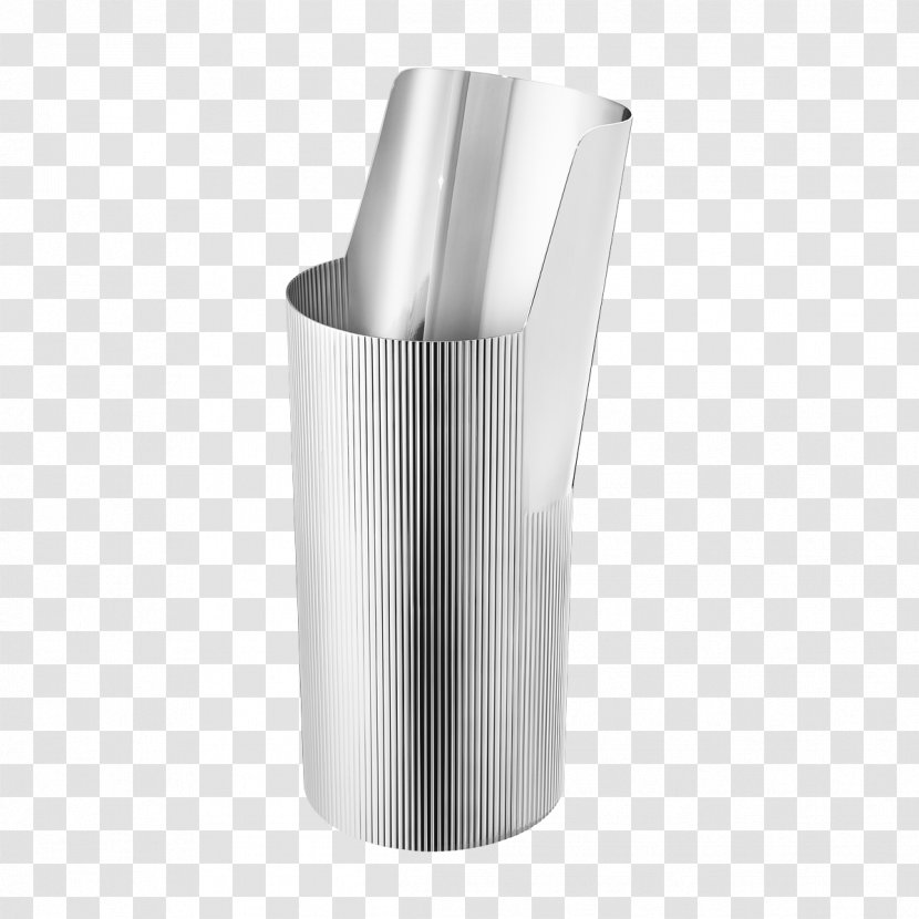 Vase Stainless Steel Glass Georg Jensen A/S - Tall Transparent PNG