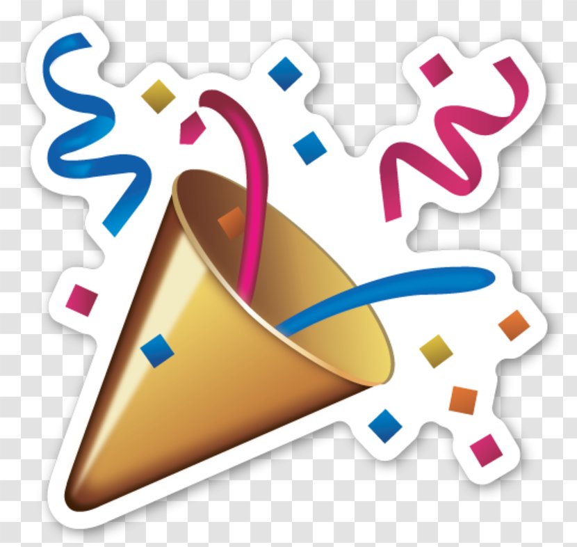 Emoji Sticker Confetti Party Emoticon - Movie - Congrats Transparent PNG