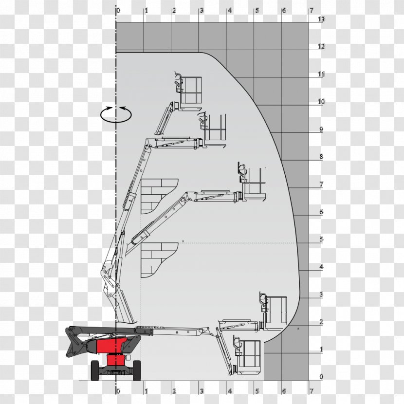 Hjørring Scaffolding Rental A / S Aerial Work Platform Arbeitsbühne Hoogwerker - Diagram - Mangoes Images Transparent PNG