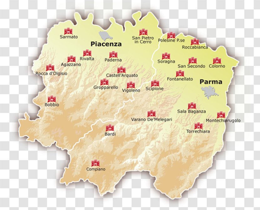 Castelli Del Ducato Di Parma E Piacenza Duchy Of Viale Terre Verdiane - Province - Patek Transparent PNG